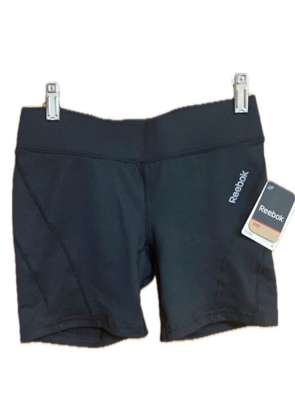 Reebok Black Volleyball Spandex Shorts XS 5” Compression PlayDry NWT
